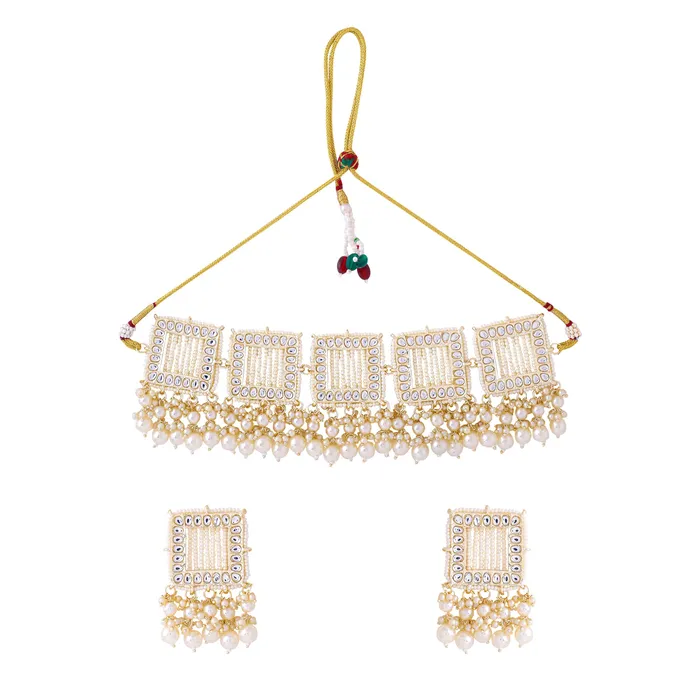 Yellow Chimes Earrings Yellow Chimes Jewellery Set for Women and Girls Kundan Necklace Set Gold Plated White Beads Drop Kundan Choker Necklace Set Birthday Gift for girls and women Anniversary Gift for Wife Yellow Chimes Earrings Yellow Chimes Jewellery Set for Women and Girls Kundan Necklace Set Gold Plated White Beads Drop Kundan Choker Necklace Set Birthday Gift for girls and women Anniversary Gift for Wife