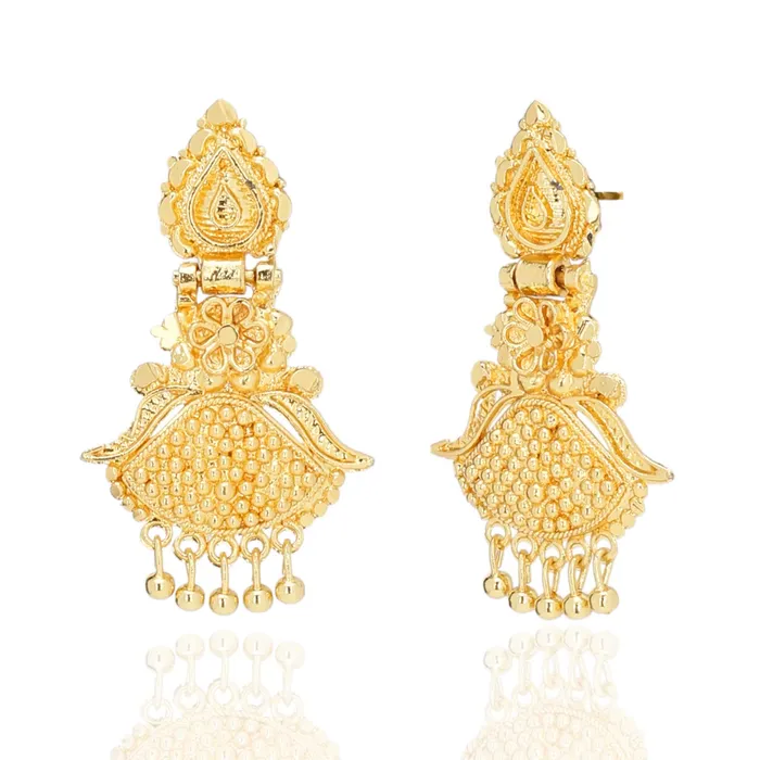 Yellow Chimes Yellow Chimes Ethnic One Gram Gold Designer Antique Golden Traditional Choker Necklace With Earrings Wedding Jewellery Set for Women Girls Necklaces