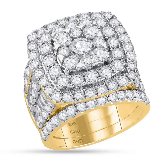 14kt Yellow Gold Womens Round Diamond Bridal Wedding Engagement Ring Band Set 600 Cttw mayamila Rings 14kt Yellow Gold Womens Round Diamond Bridal Wedding Engagement Ring Band Set 600 Cttw mayamila Rings