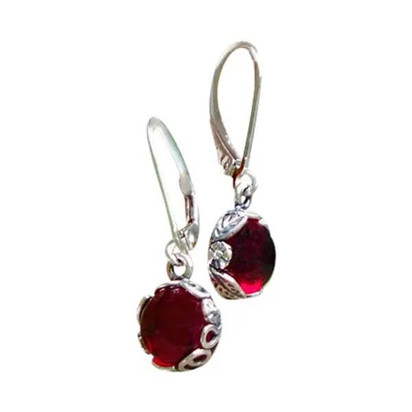 Earrings Bottled Up Botanical Sterling Silver Lever Back Earrings