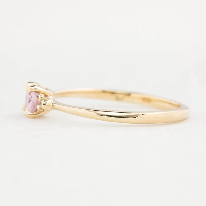 Emilie Ring 5mm 045ct Pink Umba Sapphire 14K Yellow Gold Envero Jewelry Rings Emilie Ring 5mm 045ct Pink Umba Sapphire 14K Yellow Gold Envero Jewelry Rings
