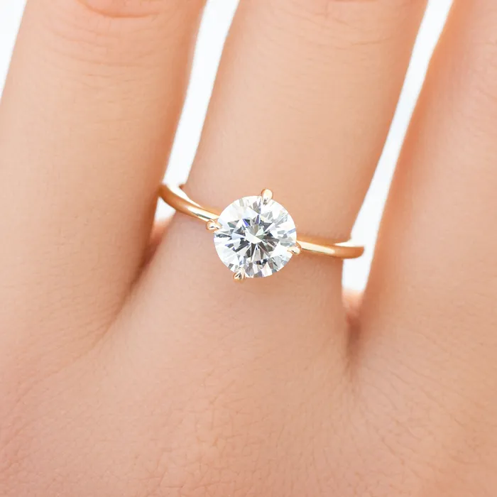 Envero Jewelry Rings Alice Ring IGI Certified 134ct Round Lab Diamond 14k Yellow Gold One of a kind Envero Jewelry Rings Alice Ring IGI Certified 134ct Round Lab Diamond 14k Yellow Gold One of a kind