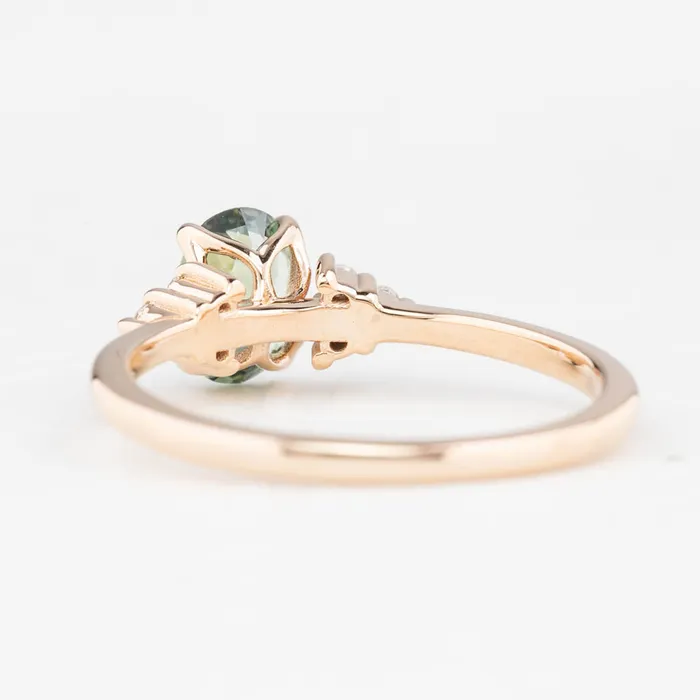 Envero Jewelry Teresa Ring 086ct Blue Green Madagascar Sapphire 14K Rose Gold One of a kind Rings Envero Jewelry Teresa Ring 086ct Blue Green Madagascar Sapphire 14K Rose Gold One of a kind Rings