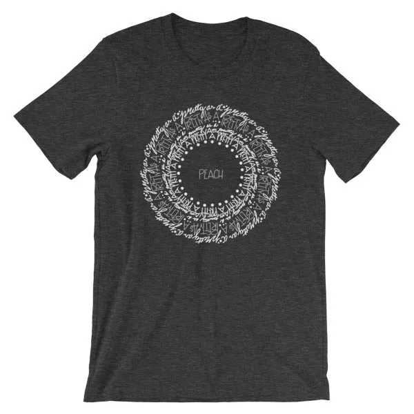 HeidiJHale Designs Earrings Pretty As A Peach Mandala ShortSleeve Unisex TShirt
