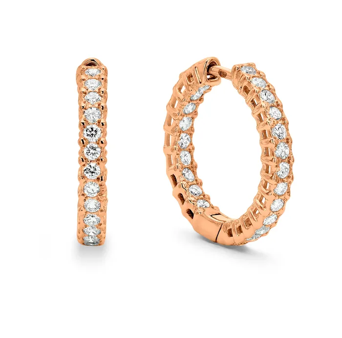 InsideOut Diamond Hoops The Private Room Fine Jewelry Earrings