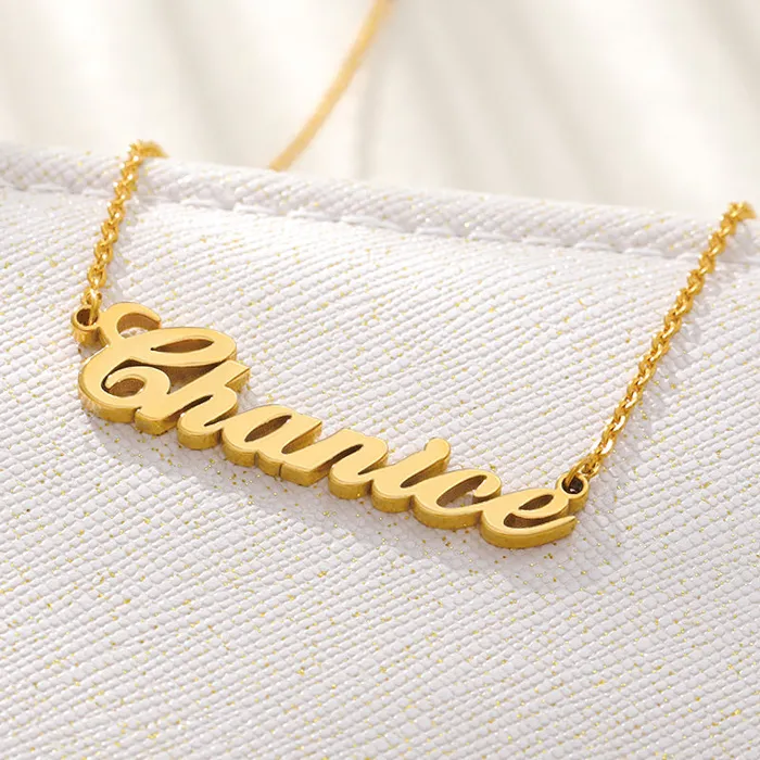 JustDuaIt Custom English Name Necklace Necklaces