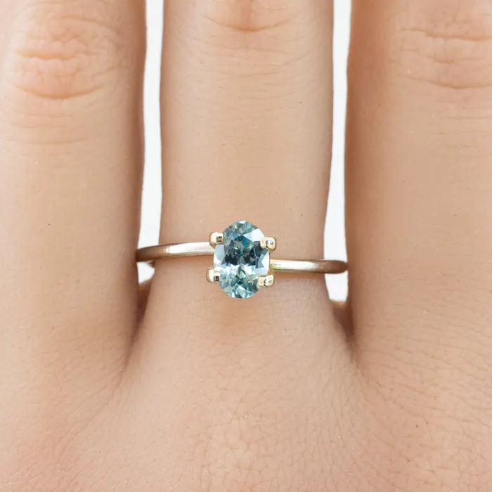 Rings Envero Jewelry 107ct Oval Cut Blue Green Montana Sapphire SO405
