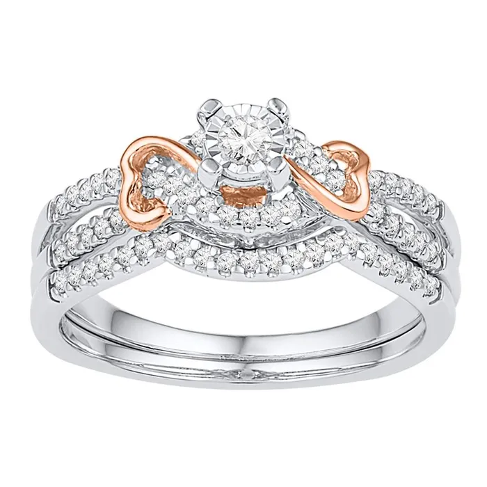 Rings mayamila 10kt Twotone Gold Womens Round Diamond Bridal Wedding Engagement Ring Band Set 13 Cttw Rings mayamila 10kt Twotone Gold Womens Round Diamond Bridal Wedding Engagement Ring Band Set 13 Cttw