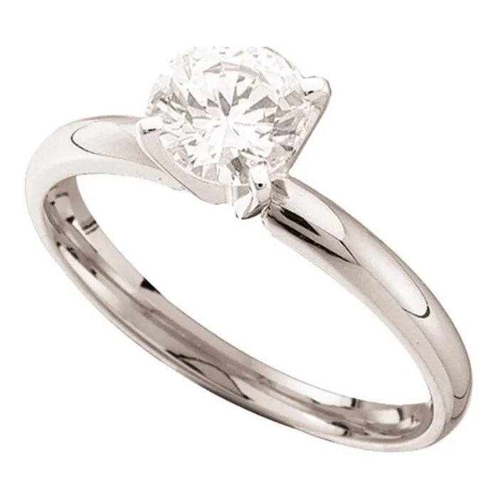 Rings mayamila 14kt White Gold Womens Round Diamond Solitaire Bridal Wedding Engagement Ring 38 Cttw Rings mayamila 14kt White Gold Womens Round Diamond Solitaire Bridal Wedding Engagement Ring 38 Cttw