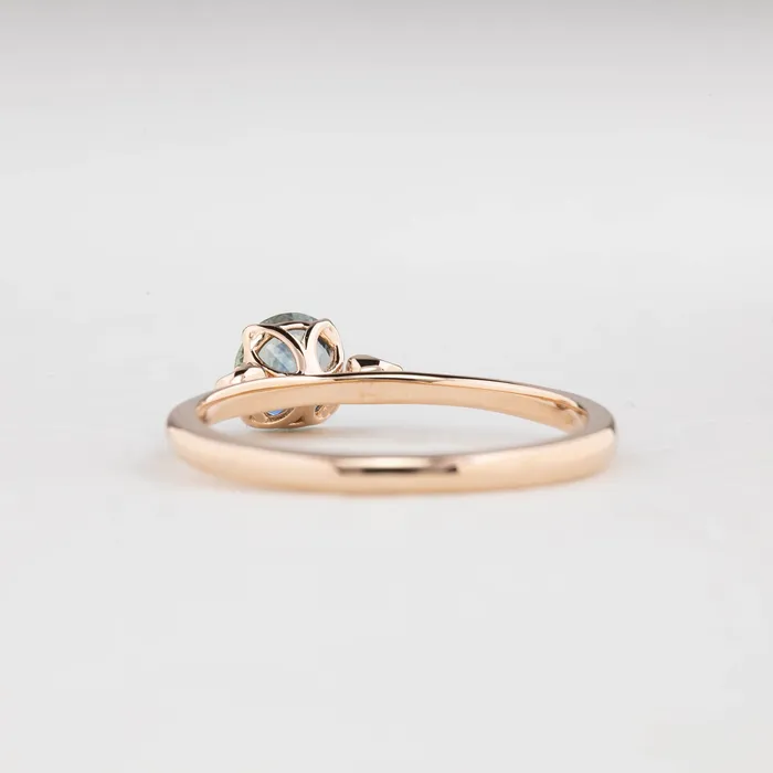 Sofia Ring 066ct Teal blue Montana Sapphire 14K Rose Gold Envero Jewelry Rings Sofia Ring 066ct Teal blue Montana Sapphire 14K Rose Gold Envero Jewelry Rings