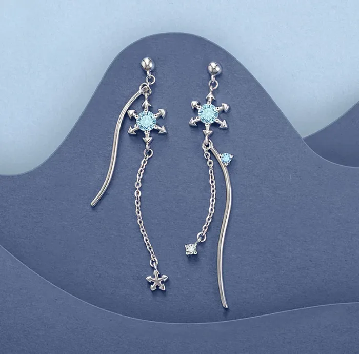 Sorasol Crystal Snowflakes Earrings