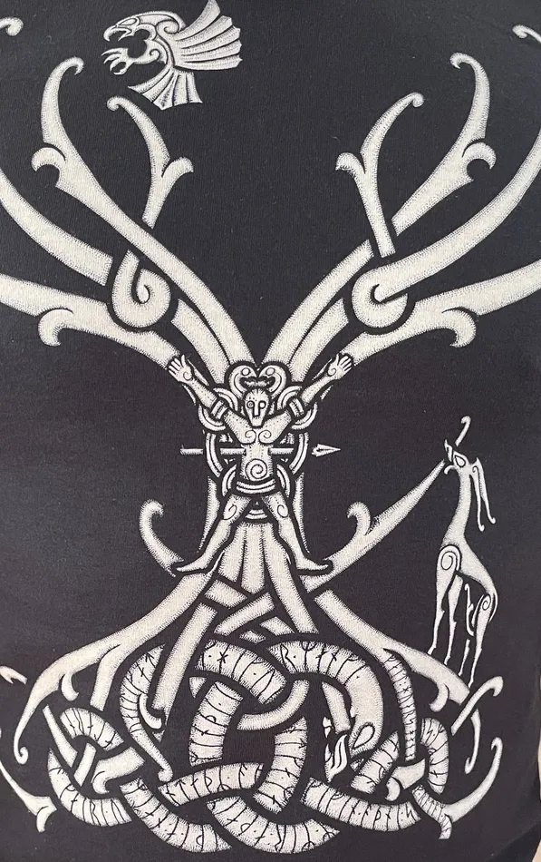 Viking Odin TShirt Northan Viking Silver Earrings
