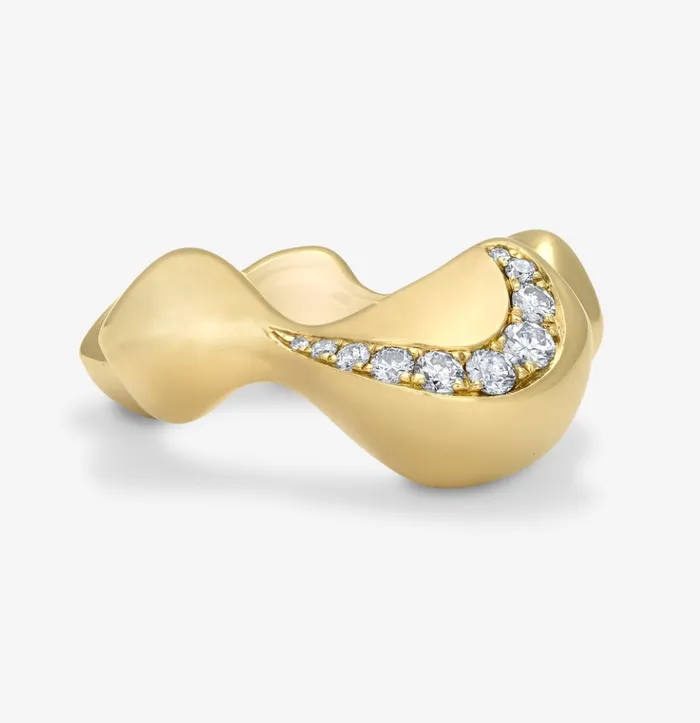 VRAM Rings Caryn Band 18K Yellow Gold with Diamonds