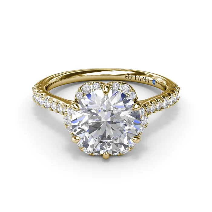 Blossoming Halo Diamond Engagement Ring FANA Rings