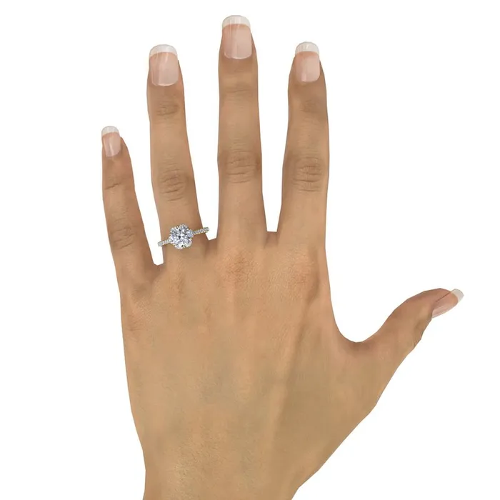 Blossoming Halo Diamond Engagement Ring FANA Rings