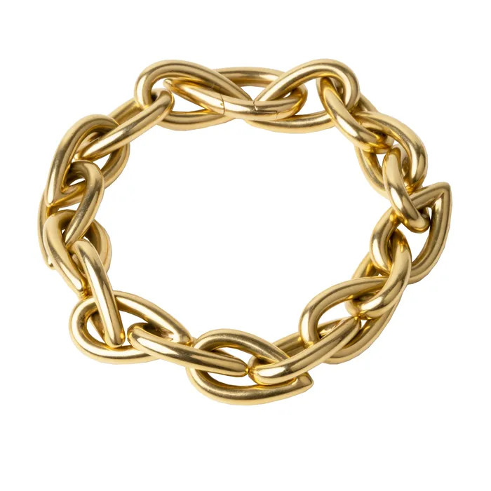 Bracelets Bell Bird Antiques Vintage Gold Teardrop Link Bracelet