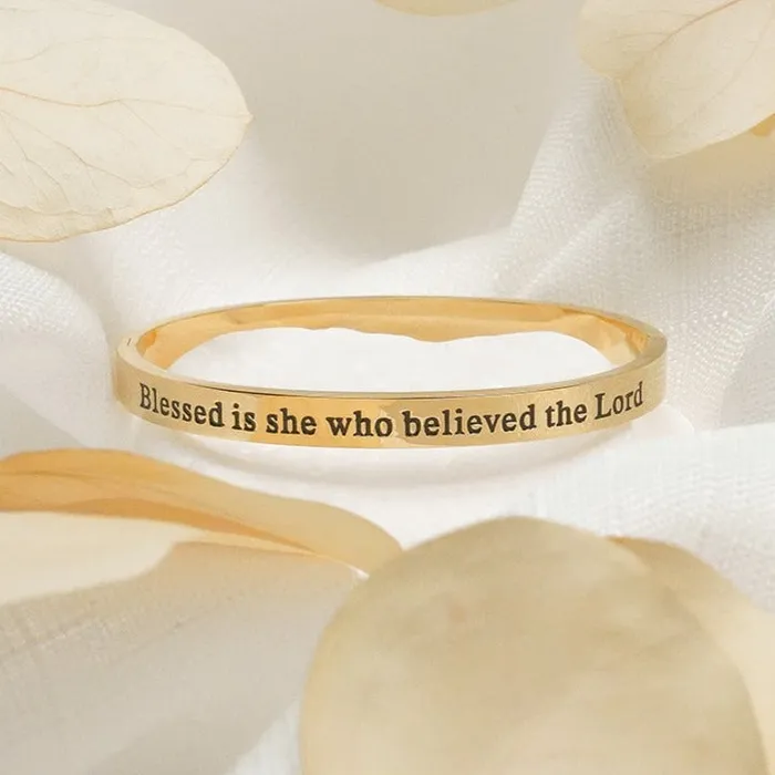 Bracelets Forever Truth Blessed Is She Bangle Bracelet