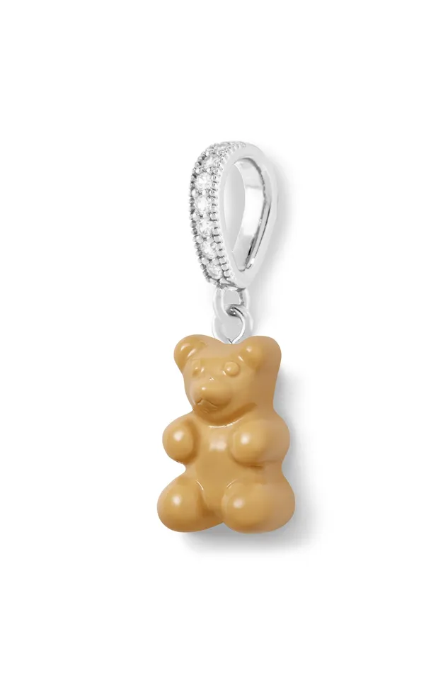 Crystal Haze Jewelry Nostalgia bear Pave Connector Silver Plated Salt Caramel Rings