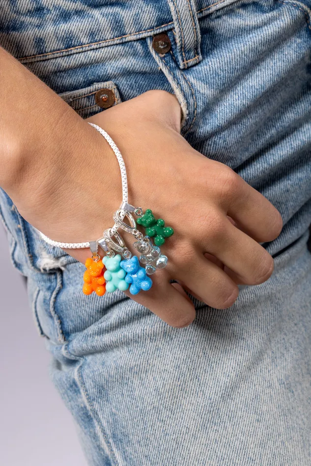 Crystal Haze Jewelry Rings Nostalgia bear Pave connector Silver plated Mediterranean