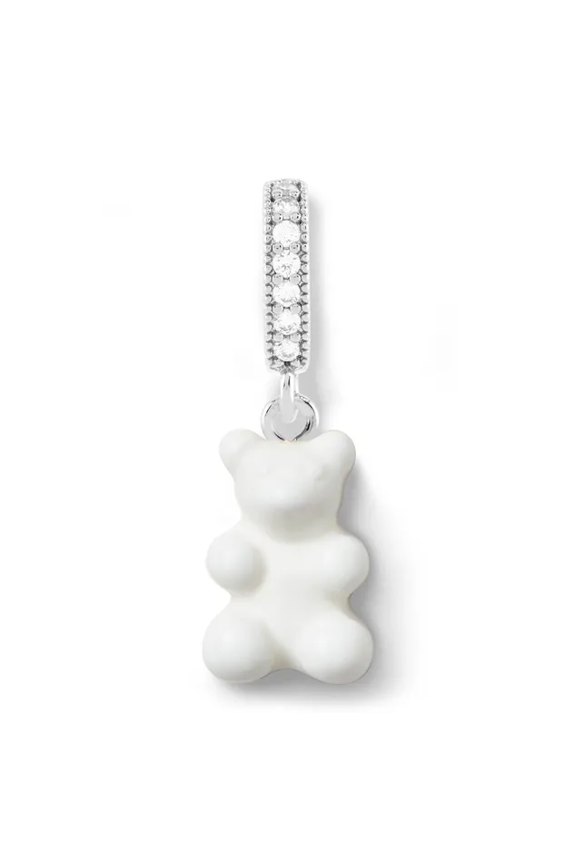 Crystal Haze Jewelry Rings Nostalgia bear Pave connector Silver plated Powder