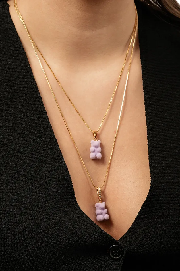 Crystal Haze Jewelry Velvet Nostalgia Bear Classic connector Violet Rings
