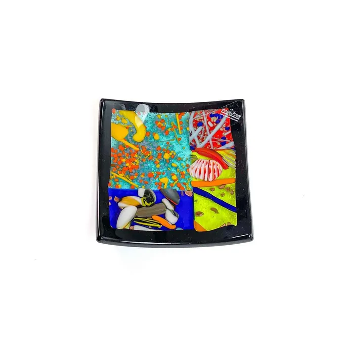 Earrings Alfier Maurizio Patchwork Squared Glass Trinket Tray