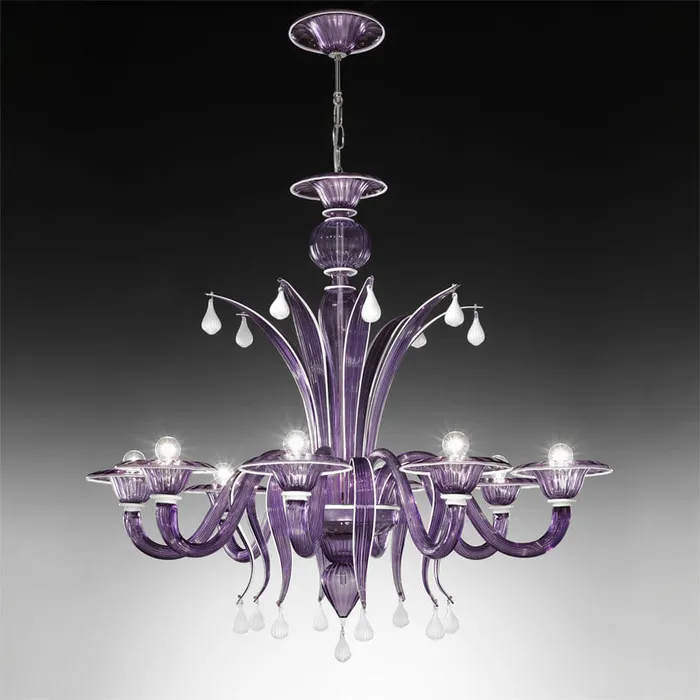 Earrings Iris 5 lights chandelier Voltolina