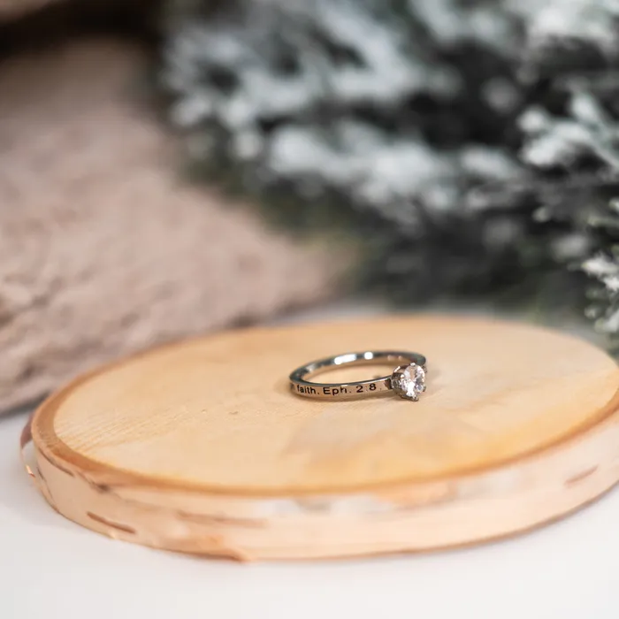 Forever Truth Rings By Grace You Are Saved Solitaire Ring