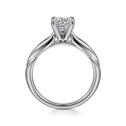 GABRIEL CO Quinn 14K White Gold Round Diamond Channel Set Engagement Ring Setting only center stone not included Rings GABRIEL CO Quinn 14K White Gold Round Diamond Channel Set Engagement Ring Setting only center stone not included Rings