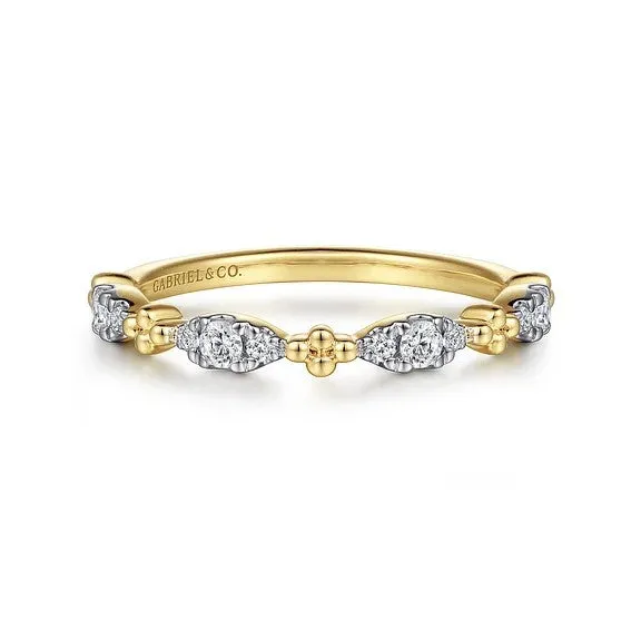 GABRIEL CO Rings 14K Yellow Gold Diamond Marquise Shape Bujukan Stackable Ring GABRIEL CO Rings 14K Yellow Gold Diamond Marquise Shape Bujukan Stackable Ring