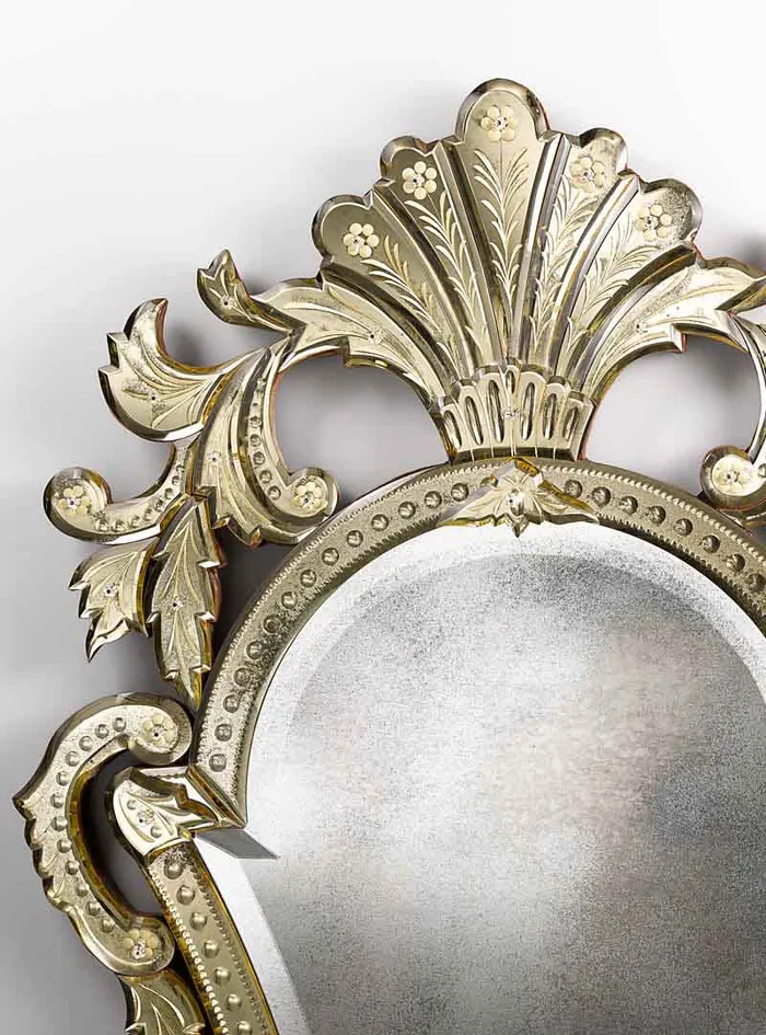 Mirror 700 Line ACCADEMIA Art M990 MuranoVItrum Home Decor Earrings