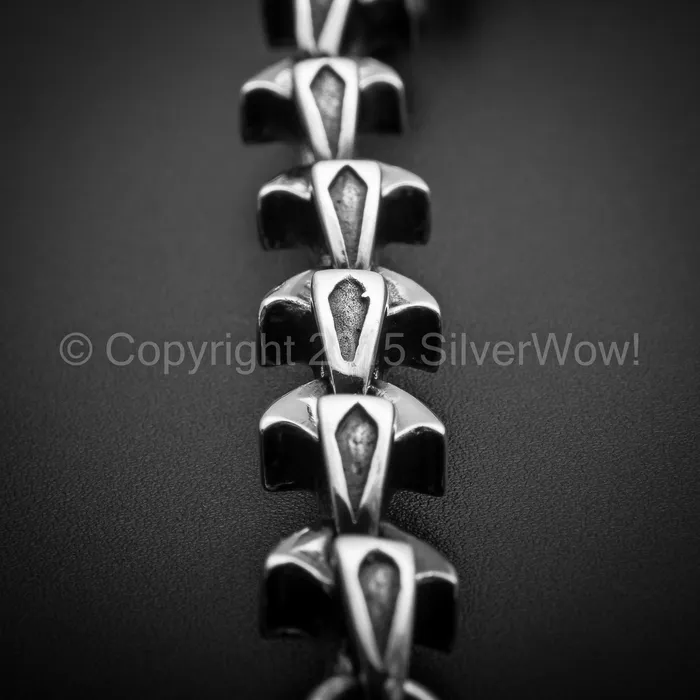 Necklaces silverwow Shark Mens TBar Toggle Necklace Chain