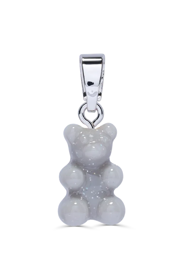 Nostalgia Bear Classic Connector Silver plated Steel Crystal Haze Jewelry Earrings