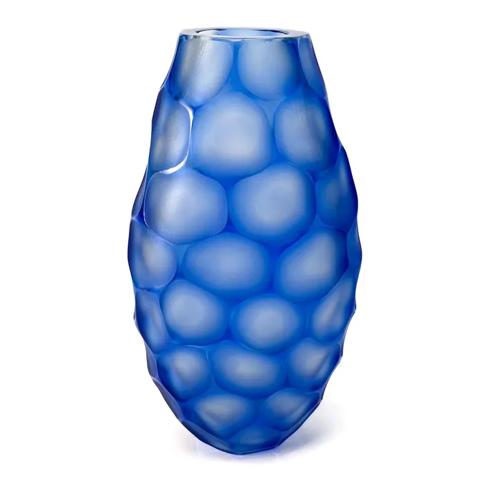 Pavone Vase Blue Murano Glass Alberto Don Rings Pavone Vase Blue Murano Glass Alberto Don Rings