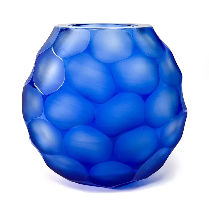 Pavone Vase Blue Murano Glass Alberto Don Rings Pavone Vase Blue Murano Glass Alberto Don Rings