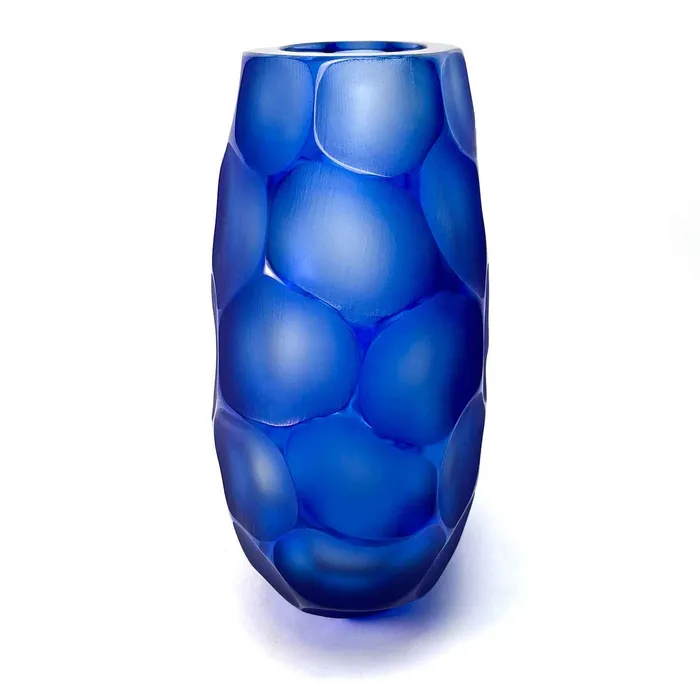 Pavone Vase Blue Murano Glass Alberto Don Rings Pavone Vase Blue Murano Glass Alberto Don Rings