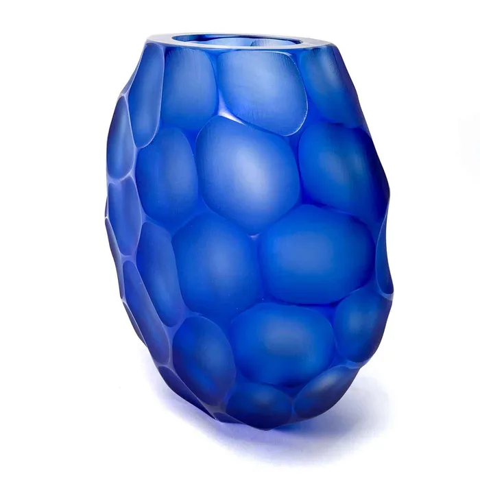 Pavone Vase Blue Murano Glass Alberto Don Rings Pavone Vase Blue Murano Glass Alberto Don Rings