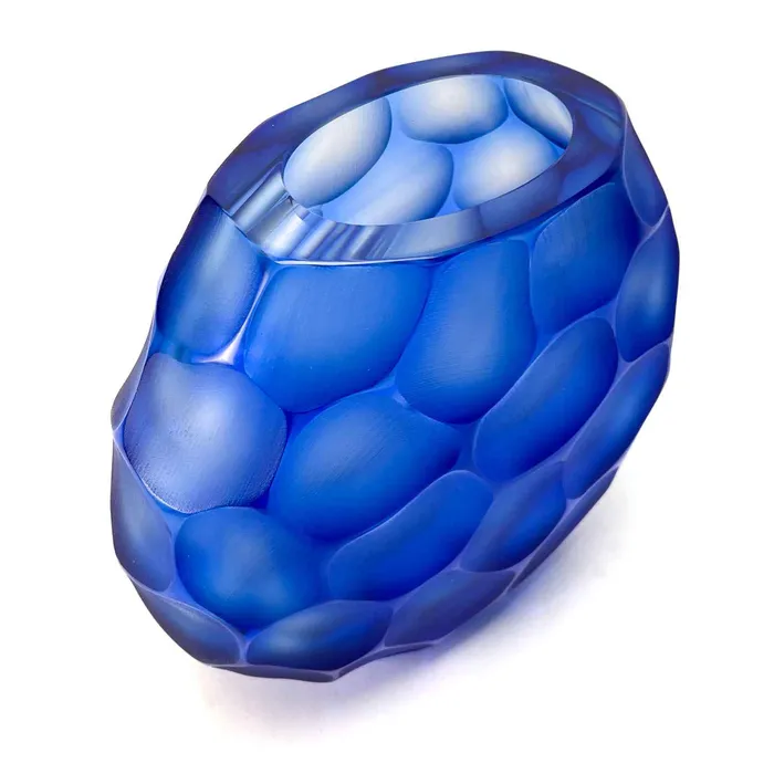 Pavone Vase Blue Murano Glass Alberto Don Rings Pavone Vase Blue Murano Glass Alberto Don Rings