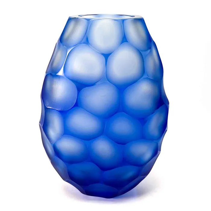 Pavone Vase Blue Murano Glass Alberto Don Rings Pavone Vase Blue Murano Glass Alberto Don Rings