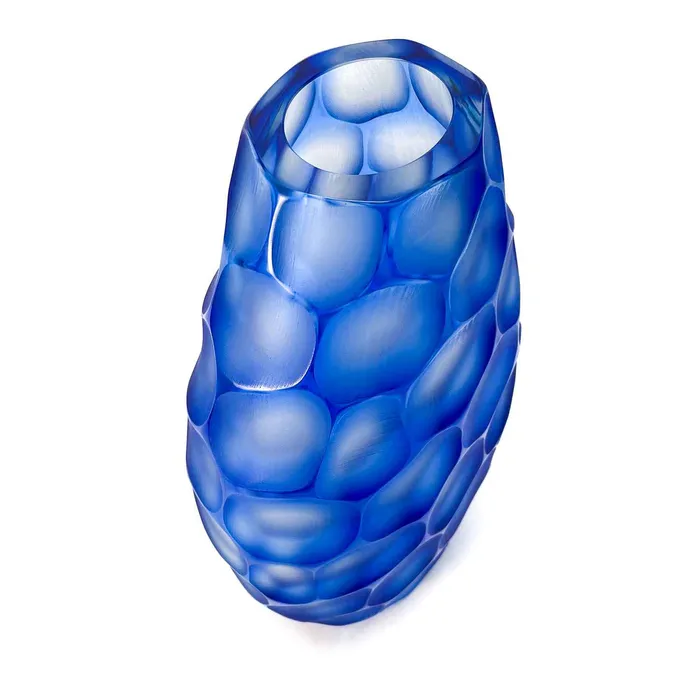 Pavone Vase Blue Murano Glass Alberto Don Rings Pavone Vase Blue Murano Glass Alberto Don Rings