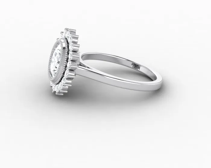 Rings Allegra 10 Ct Oval Cut Halo Engagement Ring Sapheena Jewelry