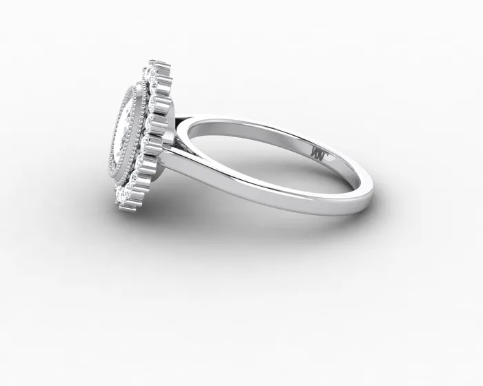 Rings Allegra 10 Ct Oval Cut Halo Engagement Ring Sapheena Jewelry
