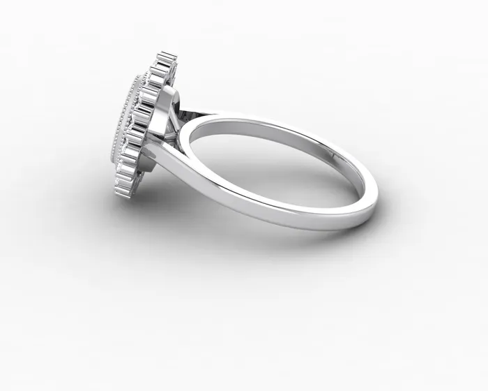 Rings Allegra 10 Ct Oval Cut Halo Engagement Ring Sapheena Jewelry
