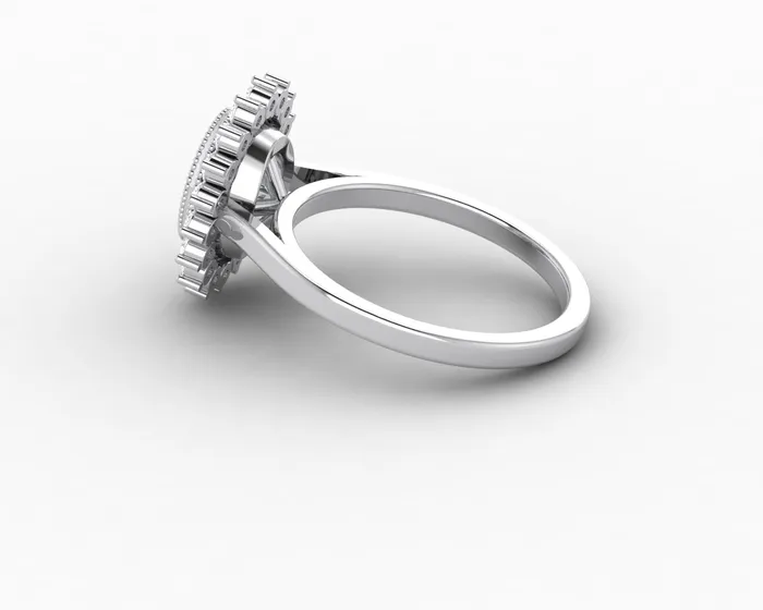 Rings Allegra 10 Ct Oval Cut Halo Engagement Ring Sapheena Jewelry