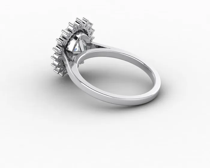 Rings Allegra 10 Ct Oval Cut Halo Engagement Ring Sapheena Jewelry