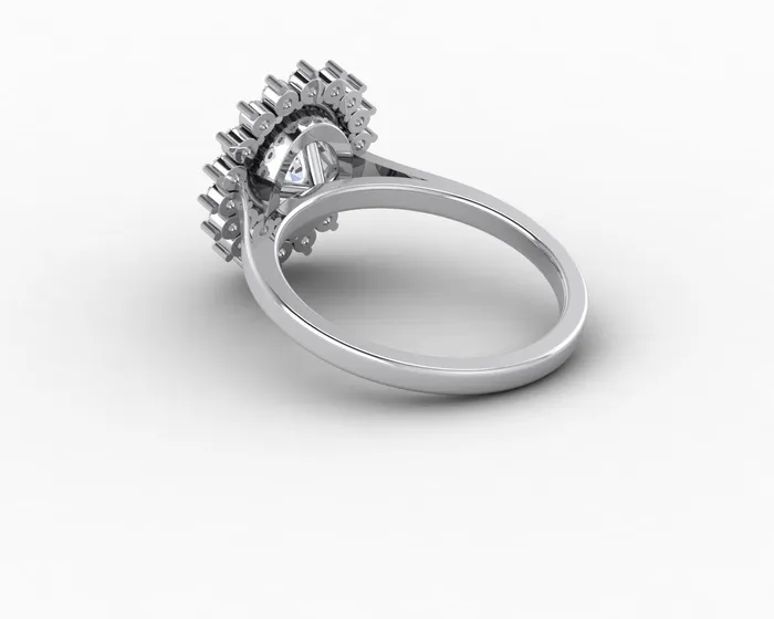 Rings Allegra 10 Ct Oval Cut Halo Engagement Ring Sapheena Jewelry