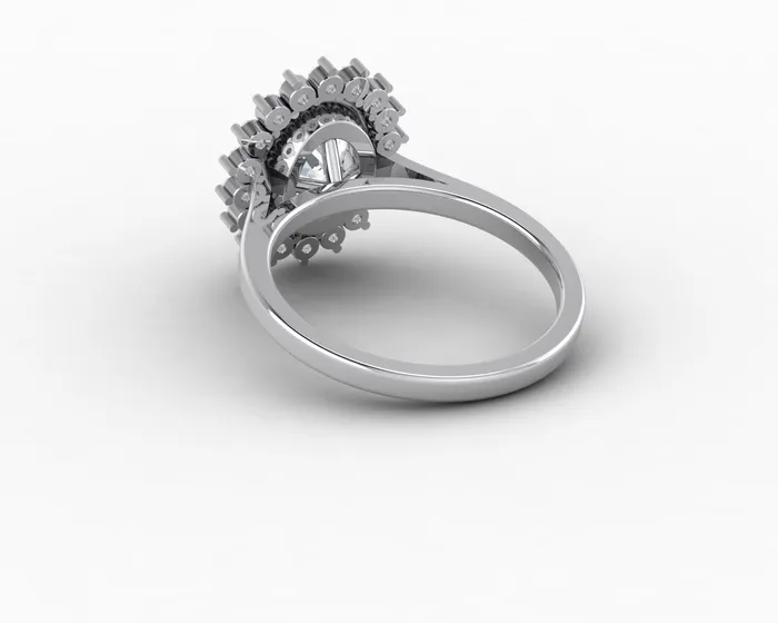Rings Allegra 10 Ct Oval Cut Halo Engagement Ring Sapheena Jewelry