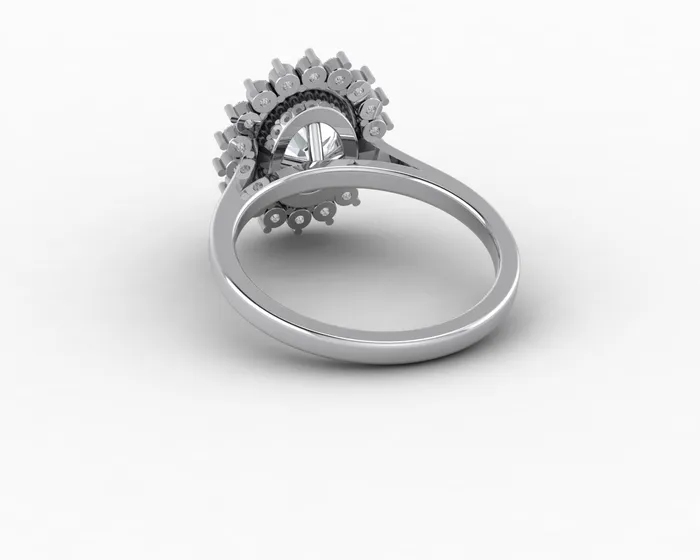 Rings Allegra 10 Ct Oval Cut Halo Engagement Ring Sapheena Jewelry