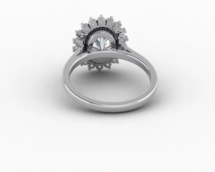 Rings Allegra 10 Ct Oval Cut Halo Engagement Ring Sapheena Jewelry