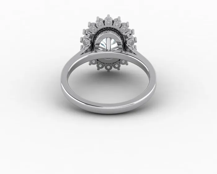 Rings Allegra 10 Ct Oval Cut Halo Engagement Ring Sapheena Jewelry